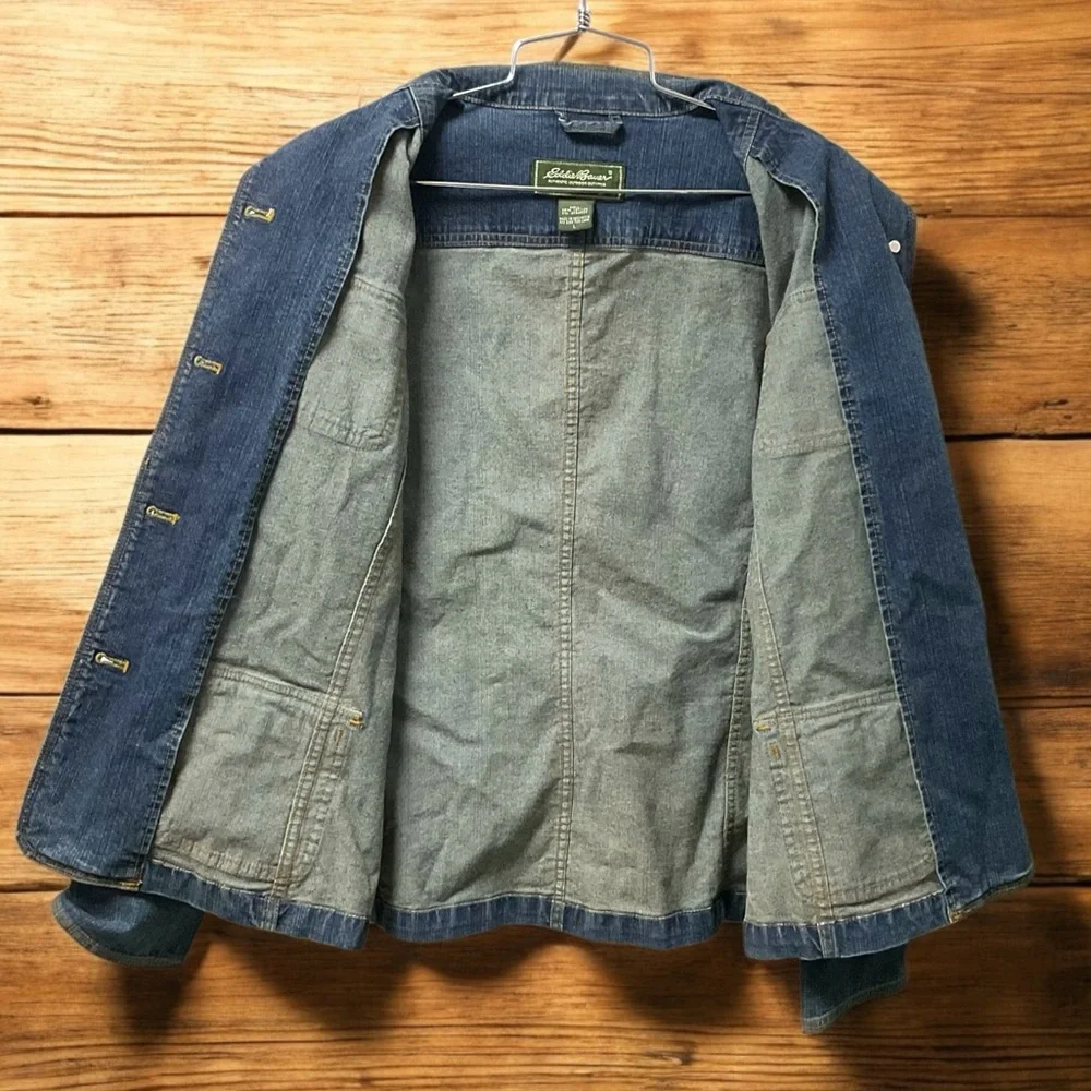 Eddie Bauer Blue Denim Jacket - Picture 3 of 12